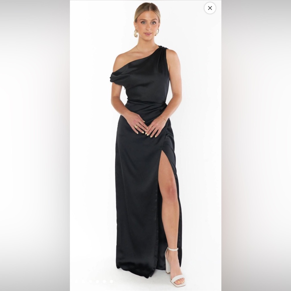 Show Me Your MuMu Black One-Shoulder Dress